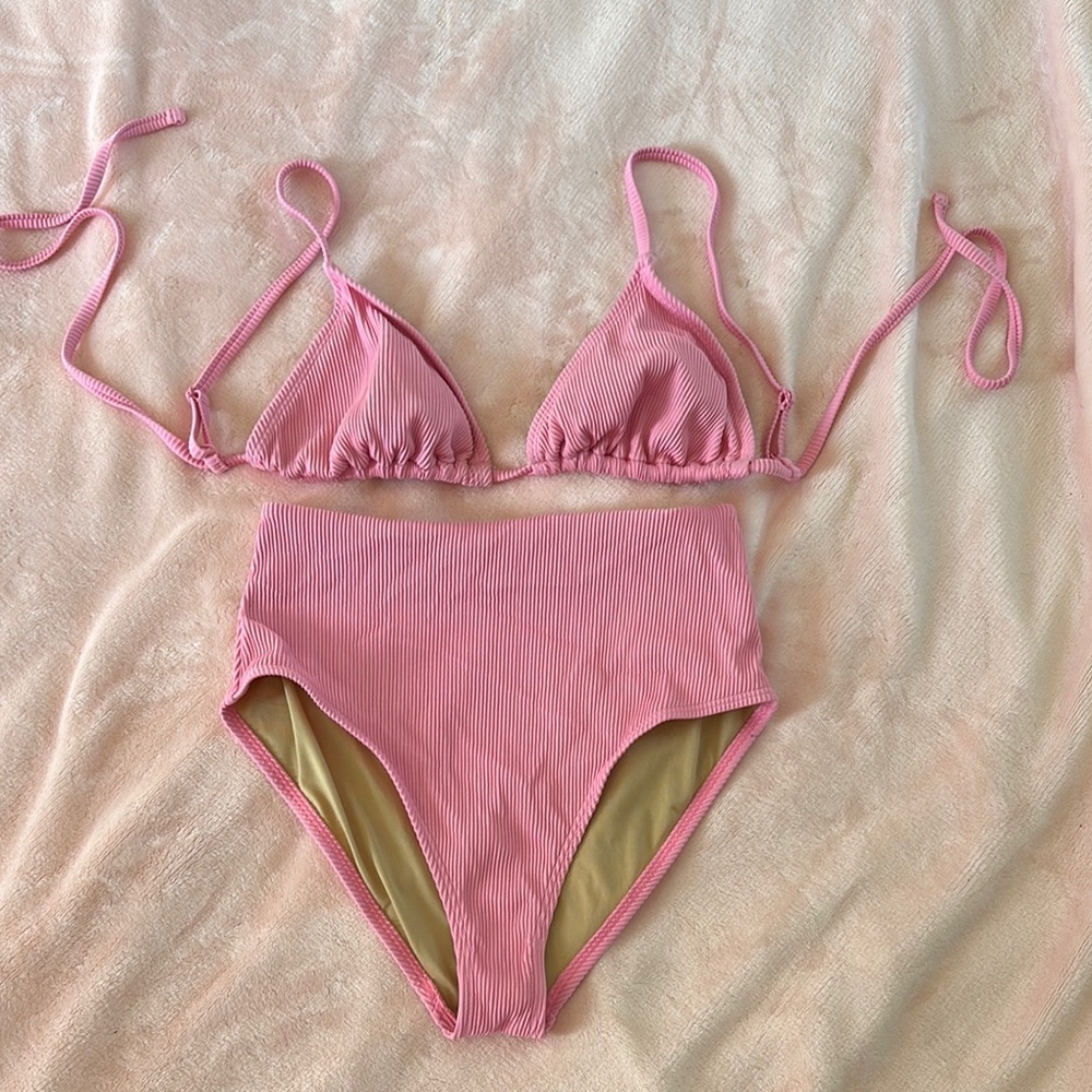 Old Navy Pink Triangle Bikini Set